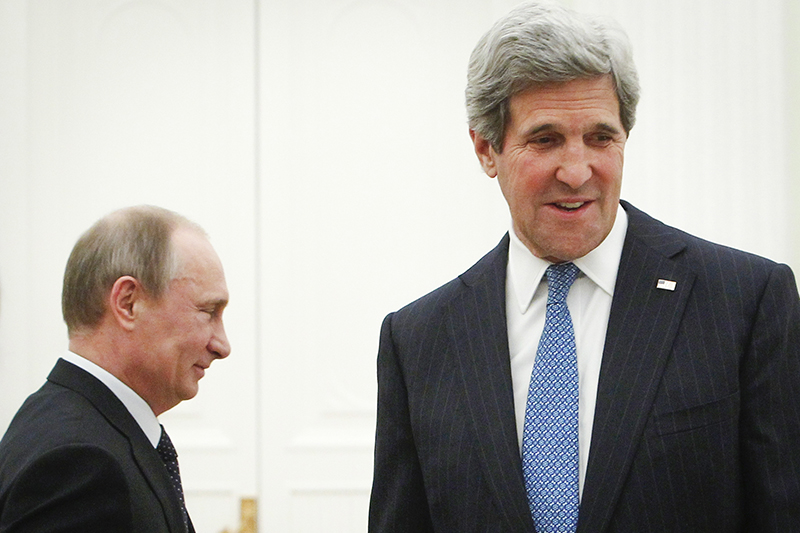 В&nbsp;мае 2013 года Путин на&nbsp;три часа позже прибыл на&nbsp;встречу с&nbsp;госсекретарем США Джоном Керри, которая проходила в&nbsp;Москве. Керри планировал обсудить с&nbsp;российским президентом военный конфликт в&nbsp;Сирии
