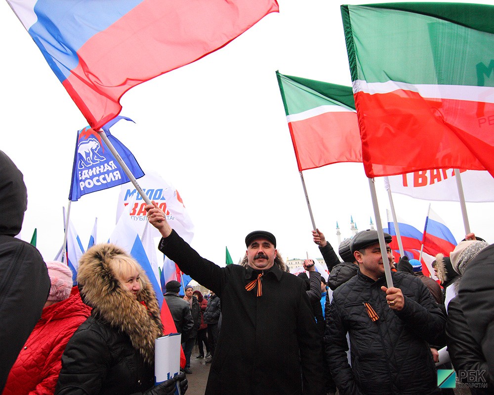 Митинг в поддержку присоединения Крыма.