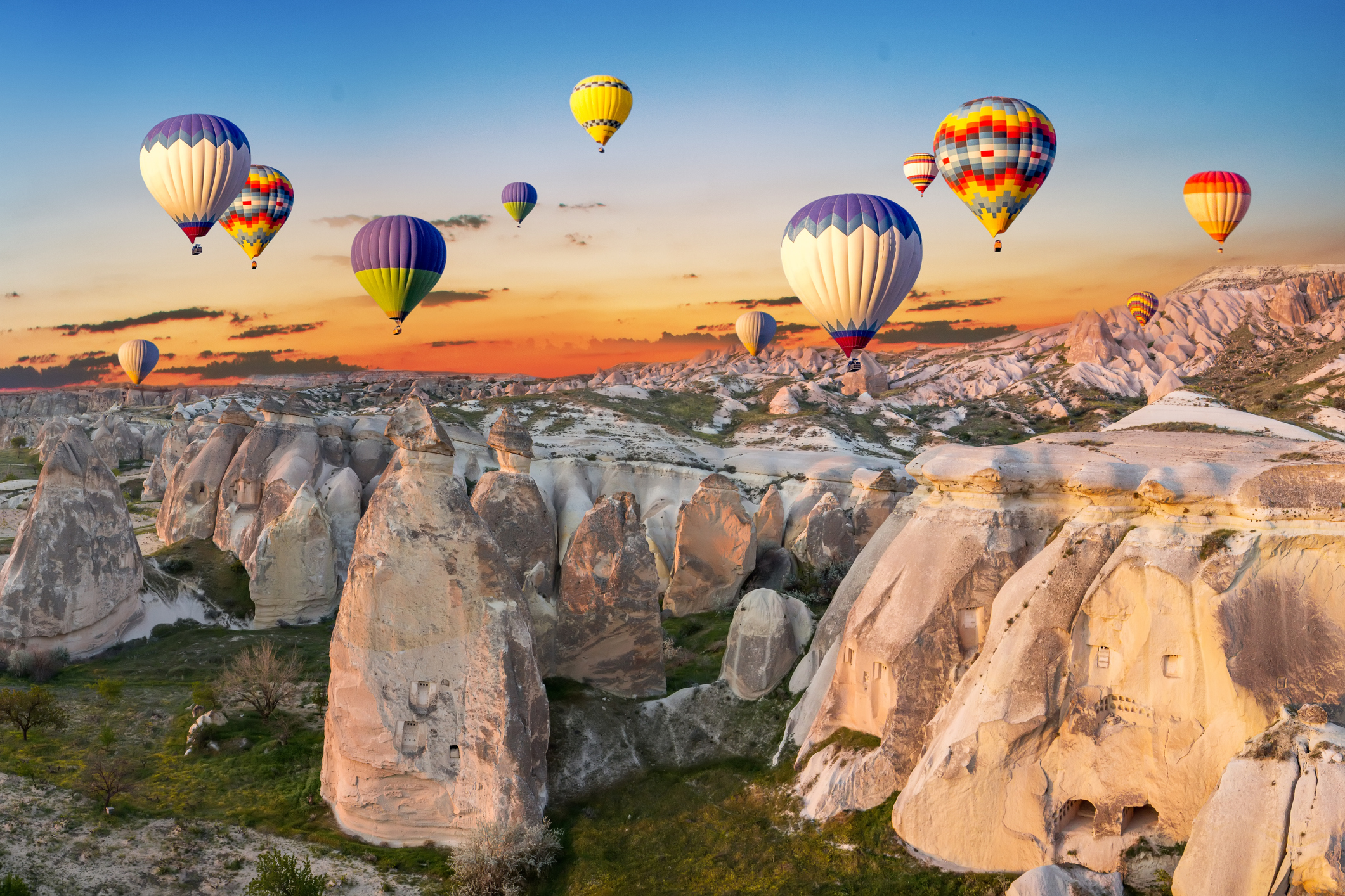 Фестиваль воздушных шаров в национальном парке Гереме в&nbsp;Каппадокии, Турция