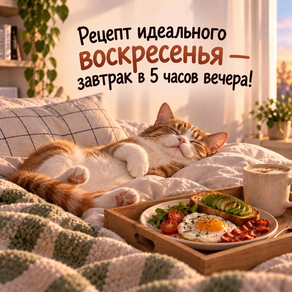 Смешная открытка с воскресеньем