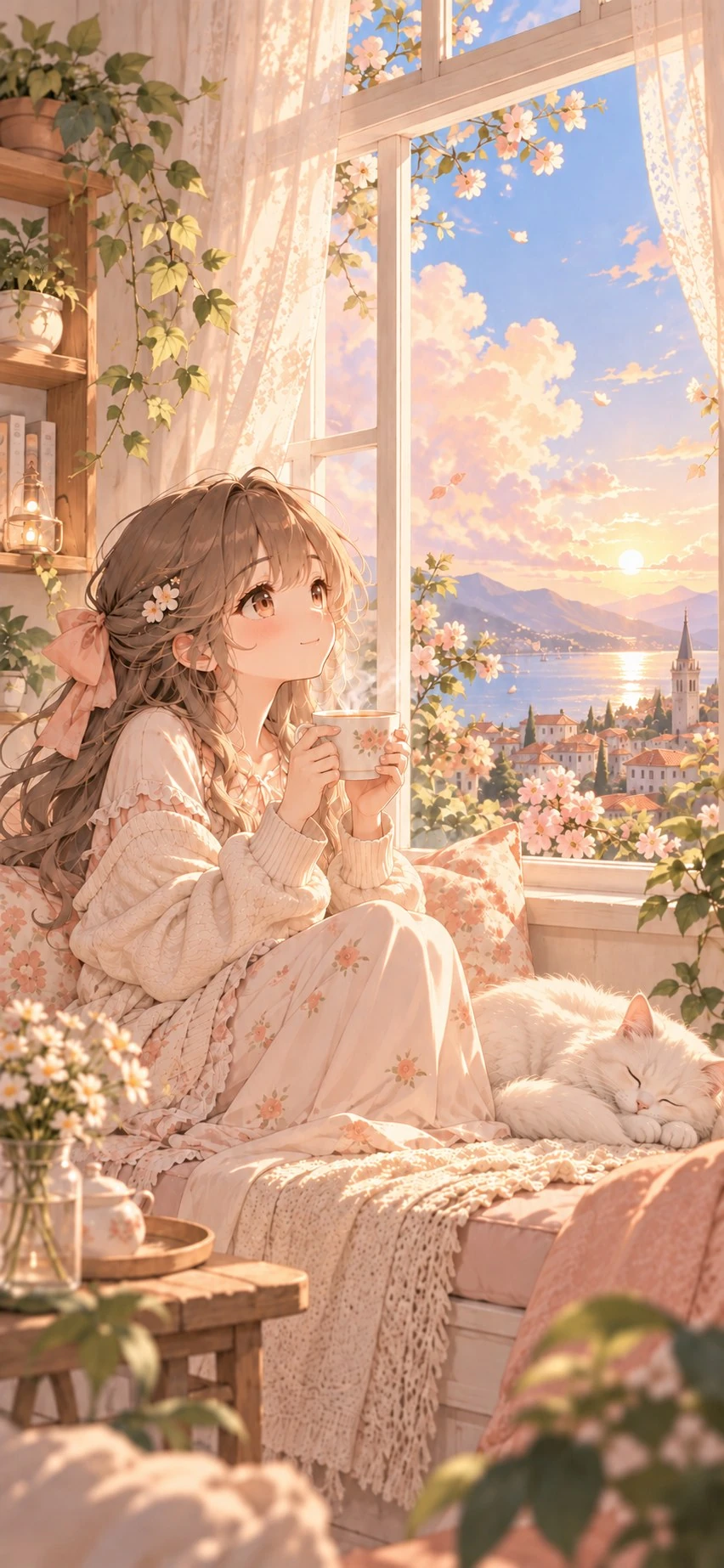 Нежные аниме-обои на телефон для девочек