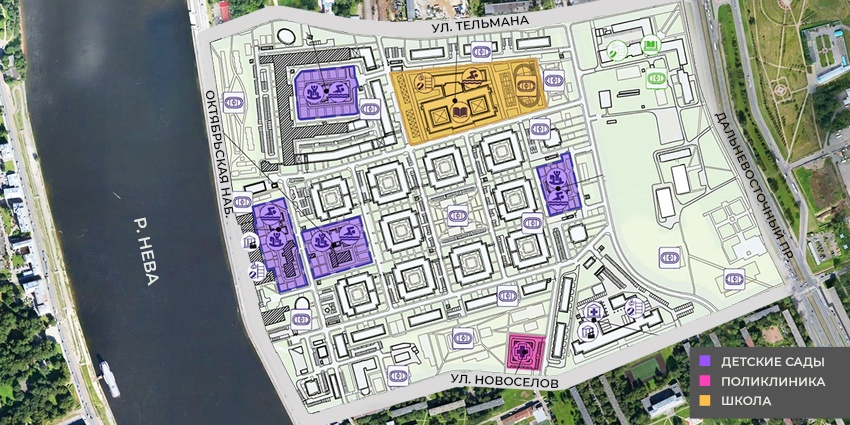 Проект планировки территории в&nbsp;квартале, ограниченном Октябрьской наб., ул. Тельмана, Дальневосточным пр., ул. Новоселов