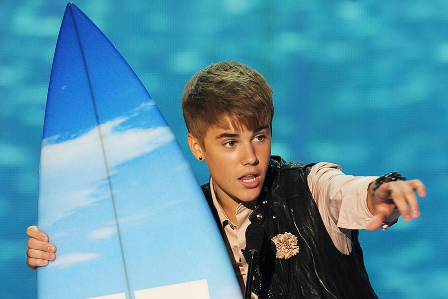 Джастин Бибер на вручении премии&nbsp;Teen Choice Awards, 2011 год