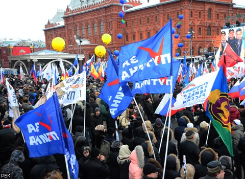 Митинг в поддержку В. Путина на Манежке