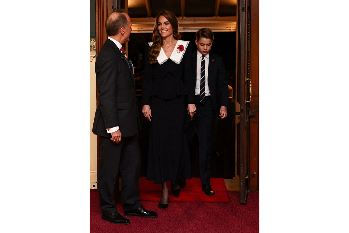 Кейт Миддлтон с принцем Джорджем на концерте ко Дню памяти павших, 8 ноября 2025 года