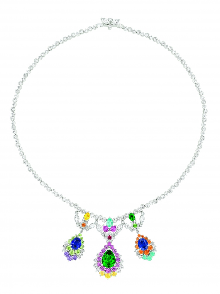 Cher Dior Fascinante Emerald necklace Front