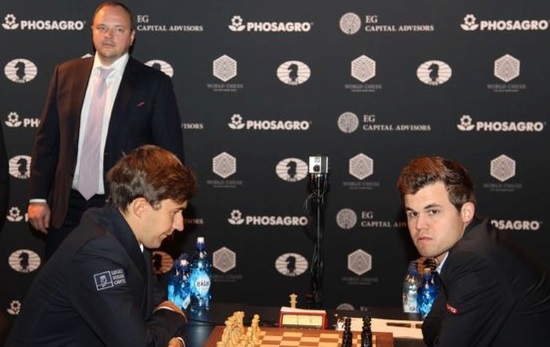 Андрей Гурьев на матче за звание чемпиона мира Карлсен &mdash; Карякин