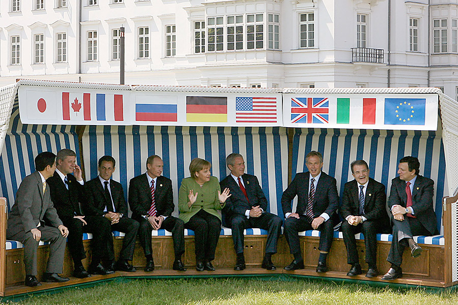 Ангела Меркель на саммите G8, 2007 год