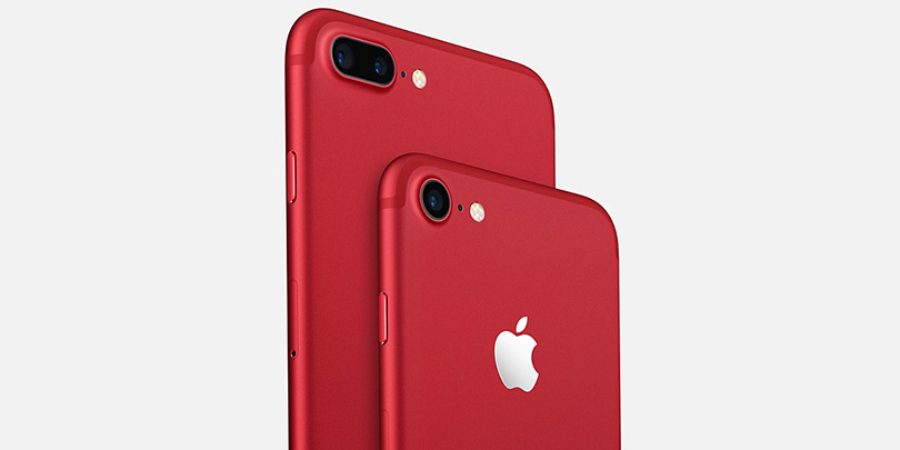 Apple представила красные iPhone 7 и iPhone 7 Plus