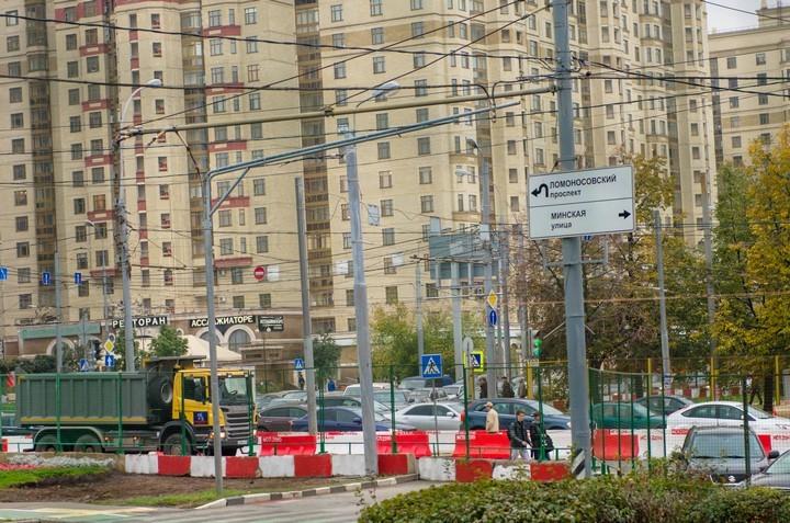 В Москве перекрыли Мичуринский проспект ради нового метро 