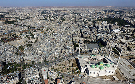 Вид на&nbsp;сирийский город Алеппо. 20 октября 2016 года
