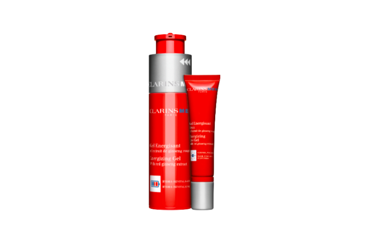 Тонизирующий гель для лица Clarins Men, Clarins, 3950 руб. Гель для устранения следов усталости под глазами Clarins Men, Clarins, 3200 руб. (clarins.ru)