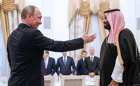 Владимир Путин и&nbsp;Мухаммед бен Сальман&nbsp;аль-Сауд
