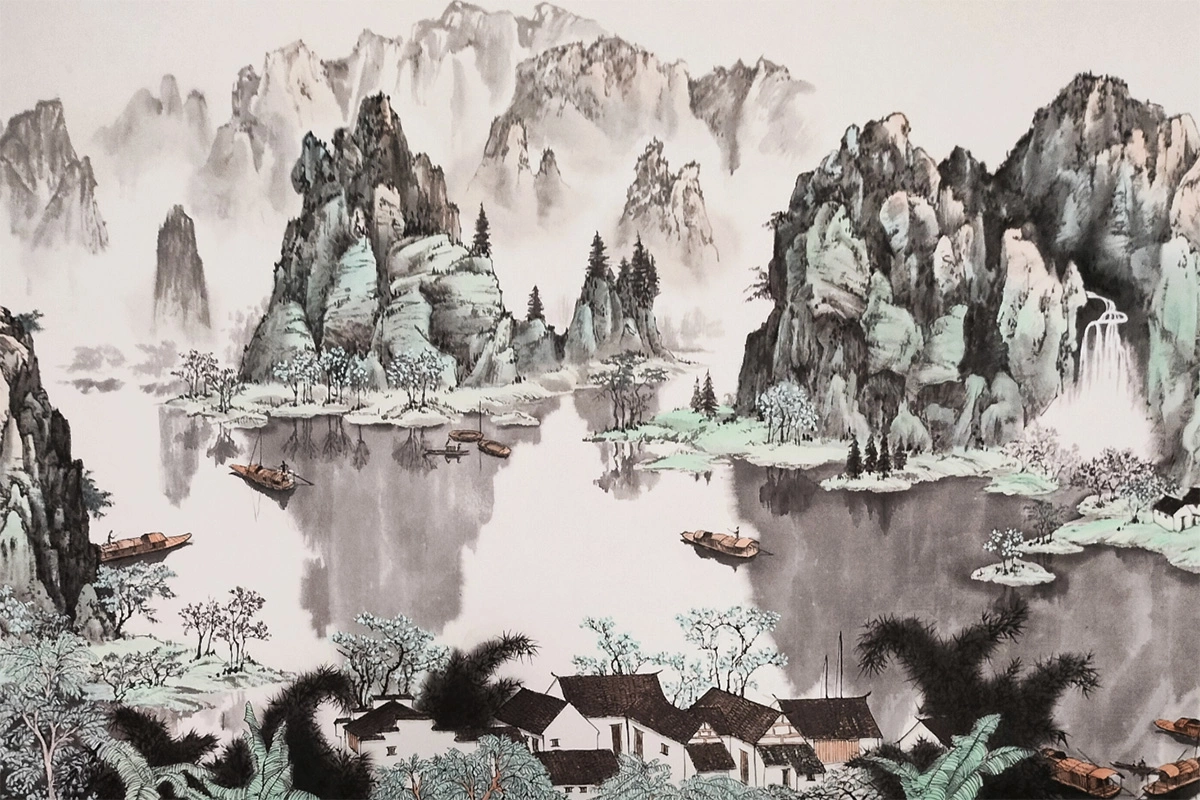 Передернина Яна. Пейзаж с рекой