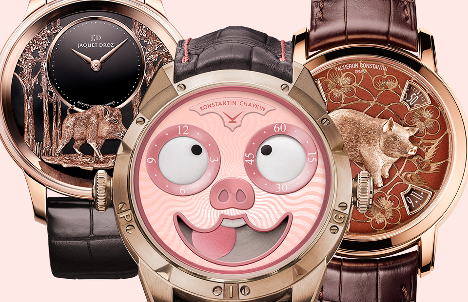 По-свински: часы с символом китайского Нового года