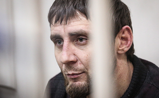 Заур Дадаев, подозреваемый в убийстве политика Б. Немцова, во время рассмотрения ходатайства об аресте в Басманном суде