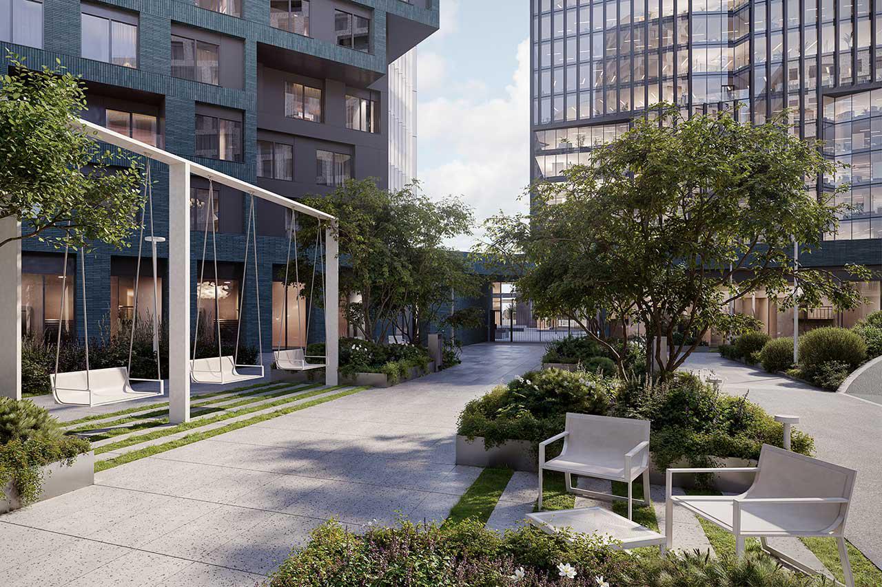 Благоустройство жилого комплекса бизнес+ класса STONE Rise