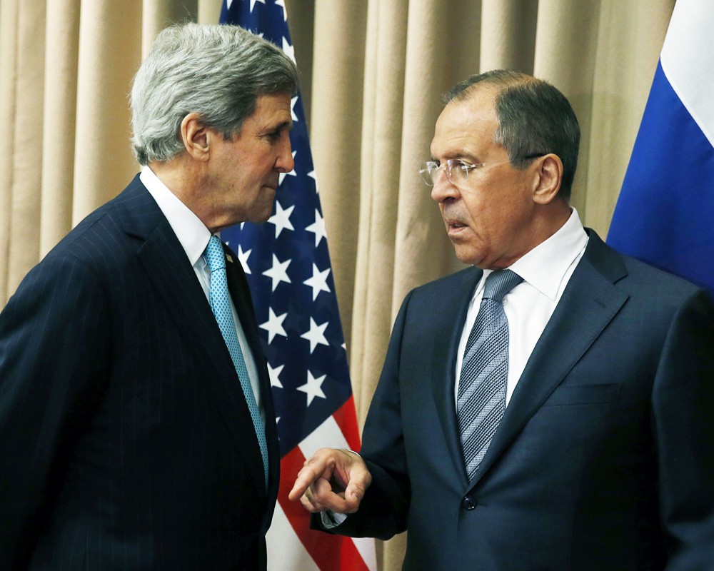  Госсекретарь США Джон Керри и министр иностранных дел России Сергей Лавров