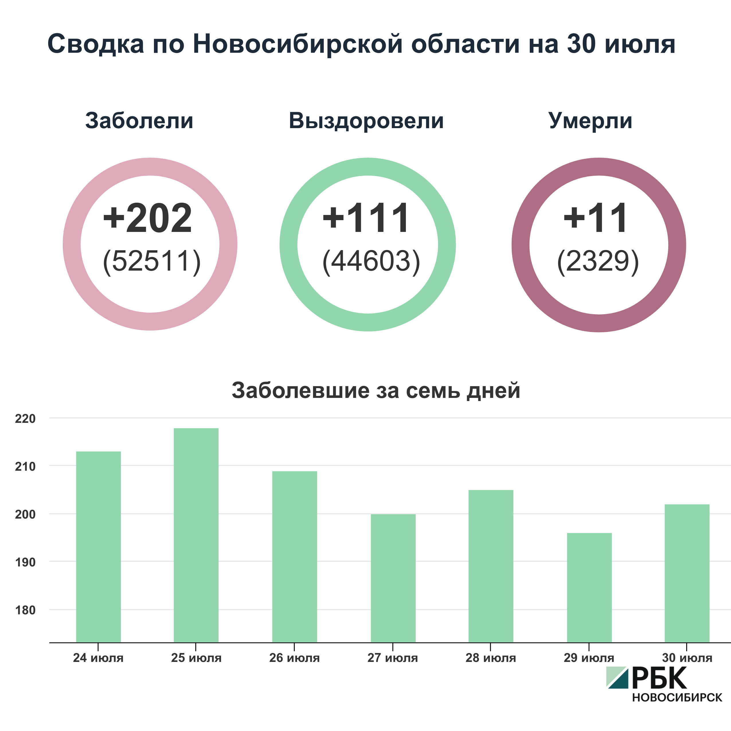 Коронавирус в Новосибирске: сводка на 30 июля