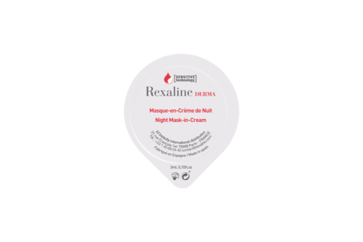 Ночная обновляющая кремовая маска с антивозрастным эффектом Night Mask-in-Creme, Rexaline Derma на основе ромашки и витамина Е глубоко увлажняет и питает кожу, восстанавливает эластичность, освежает и улучшает цвет лица