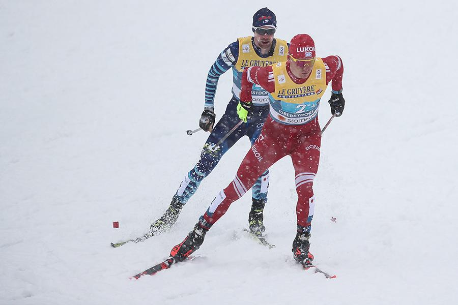 Йони Мяки и Александр Большунов (слева направо), 2021 год