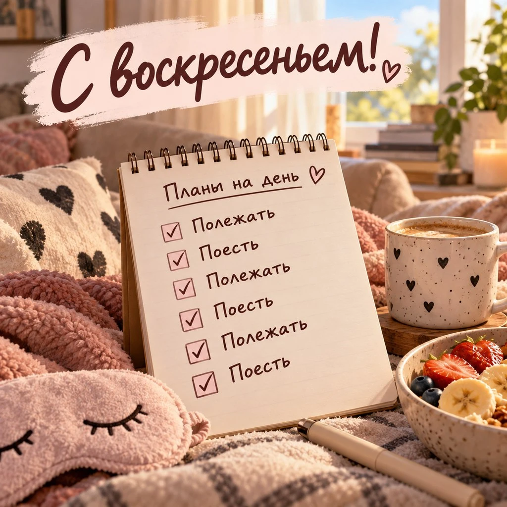 Прикольная открытка с воскресеньем