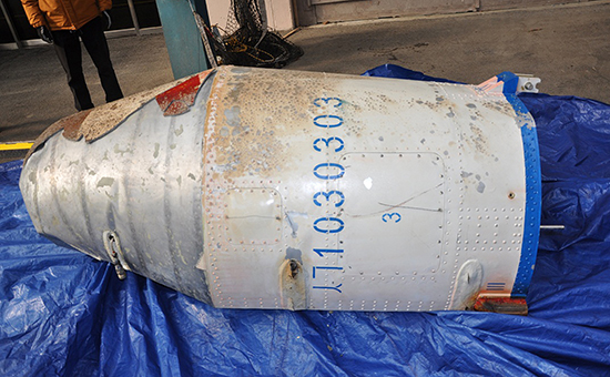 На фотографии объект, который Министерство обороны Южной Кореи считает частью северокорейского ракеты, запущенной &nbsp;7 февраля 2016 года