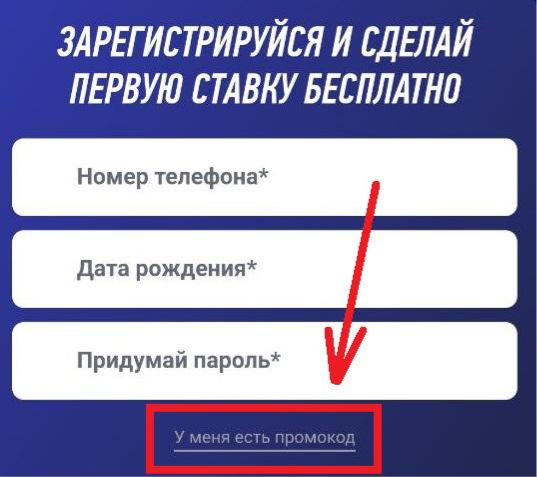 Нажмите на фразу, выделенную на скриншоте, чтобы появилась строка для ввода промокода