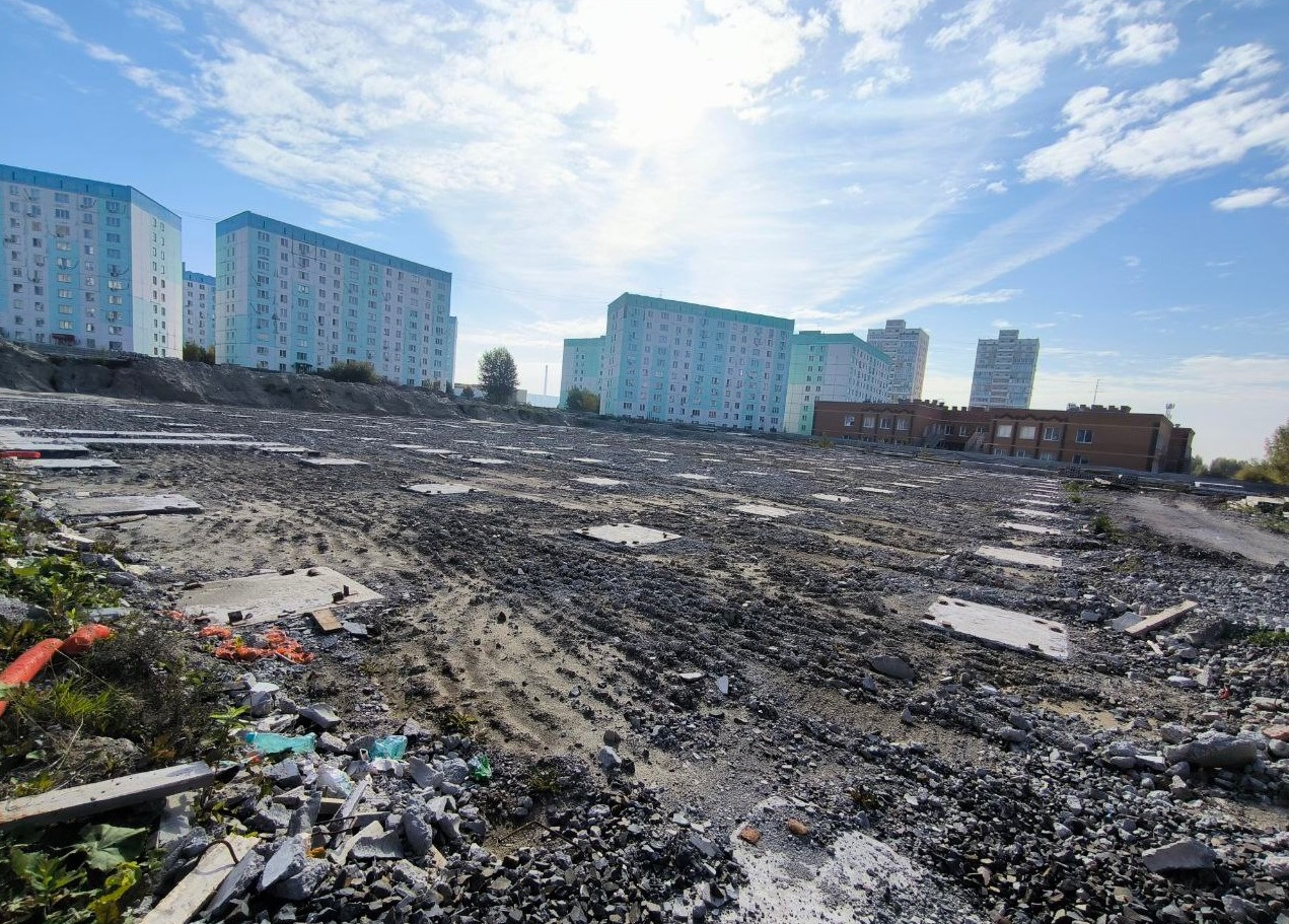 Строительная площадка на ул. Татьяны Снежиной (Фото:&nbsp;Константин Федин /&nbsp;ИНГГ СО РАН)