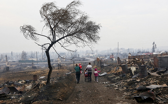 Один из поселков в Хакасии после пожара