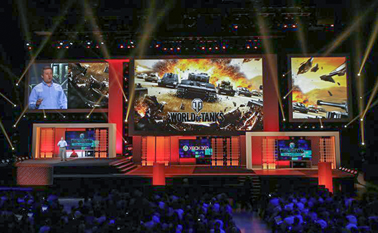 Виктор Кислый, генеральный директор Wargaming, объявляет релиз «World of Tanks» для Xbox 360 в рамках выставки E3