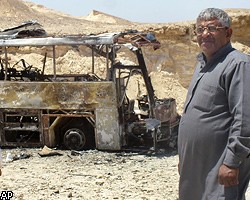 В Египте перевернулся и сгорел автобус с туристами из РФ
