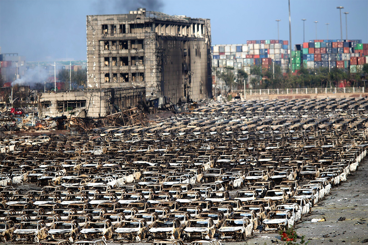 Взрыв в порту Тяньцзинь уничтожил 1500 автомобилей Renault