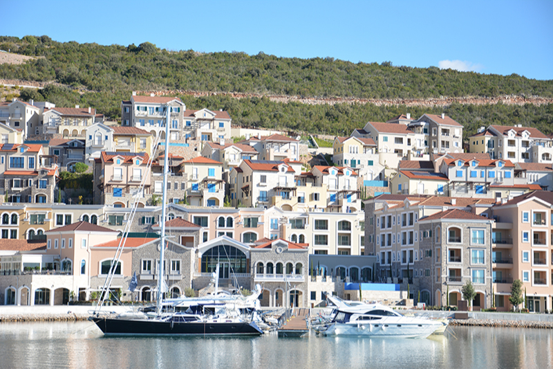 Вид на отель The Chedi Luštica Bay & Marina Village
