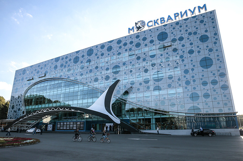 Вид на&nbsp;центр океанографии и&nbsp;морской биологии &laquo;Москвариум&raquo; на&nbsp;ВДНХ


