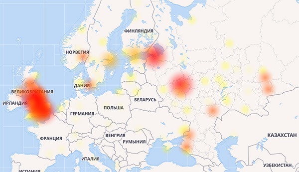 Скриншот с сайта downdetector.ru 23.05.2018