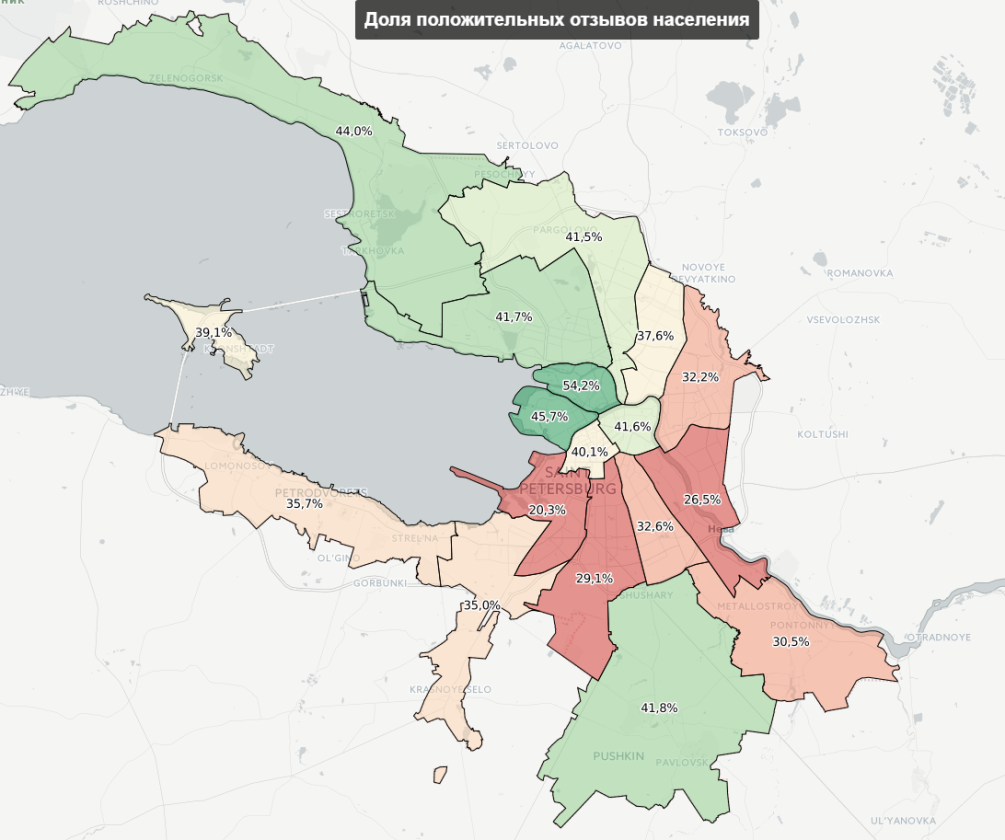 Опубликована карта самых опасных районов Петербурга — РБК