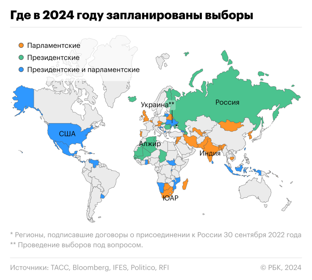 Выборы 2024 года, которые могут изменить мировую политику — РБК