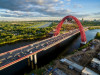 Живописный мост через Москву-реку стал первым и пока что единственным вантовым мостом в Москве. Его высота составляет 105&nbsp;м, а общая длина достигает почти 1,5 км
