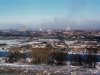 Вид с&nbsp;Воробьевых гор на&nbsp;Новодевичий монастырь (в центре) и&nbsp;сталинские высотки