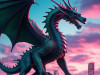 Зарос: дракон на фоне неба, детальное изображение