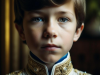 Запрос: портретное фото мальчка в костюме принца на фотоаппарат Olympus, правильная анатомия, детализированное лицо.
