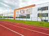 В спорткомплекс школы входят пять спортзалов (два больших и три малых). Площадь каждого из больших залов составляет 556 кв. м, малых &mdash; 200 кв. м
