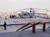 5 апреля 1990 года. Вертолет &laquo;МИ-10К&raquo; на монтажной площадке строящегося здания АН СССР