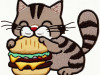 &laquo;Схема вышивки кота, поедающего бургер&raquo;