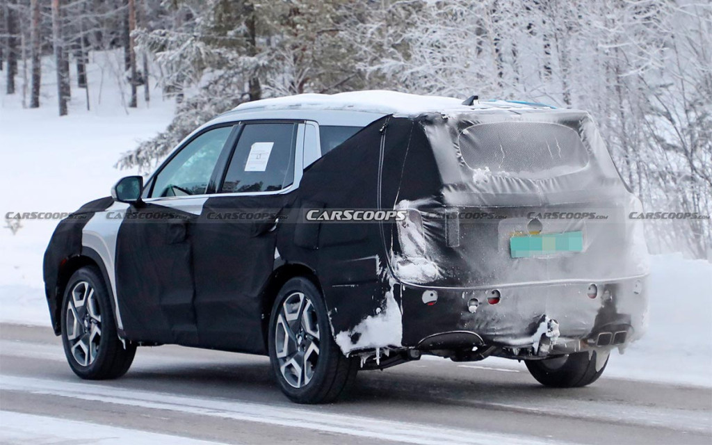 Обновленный Hyundai Palisade впервые замечен на тестах. Фото