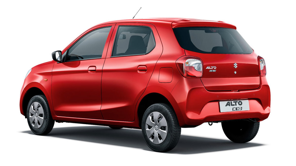 Maruti Suzuki Alto K10</p> <p>»/><br/> Maruti Suzuki Alto K10 (Фото: Suzuki)</p> <p>Базовая комплектация: ABS, EBD (электронная система распределения тормозного усилия), две фронтальные подушки безопасности, парктроник, иммобилайзер.</p> <p><img decoding=