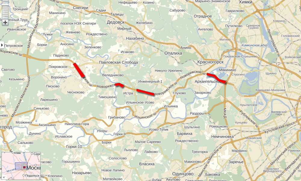 Дорога зеленоград снегири м9 балтия схема