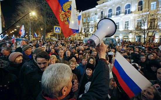 Митинг в поддержку решения горсовета о присоединении Крыма. 2014 год


