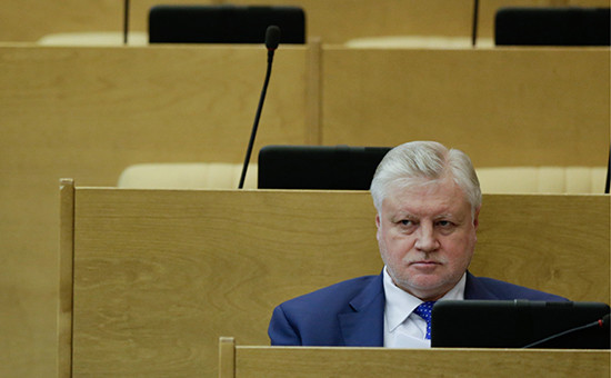Сергей Миронов на пленарном заседании Государственной думы РФ